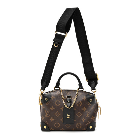 Louis Vuitton Brown Monogram Coated Canvas Petit Malle Souple Gold Hardware
