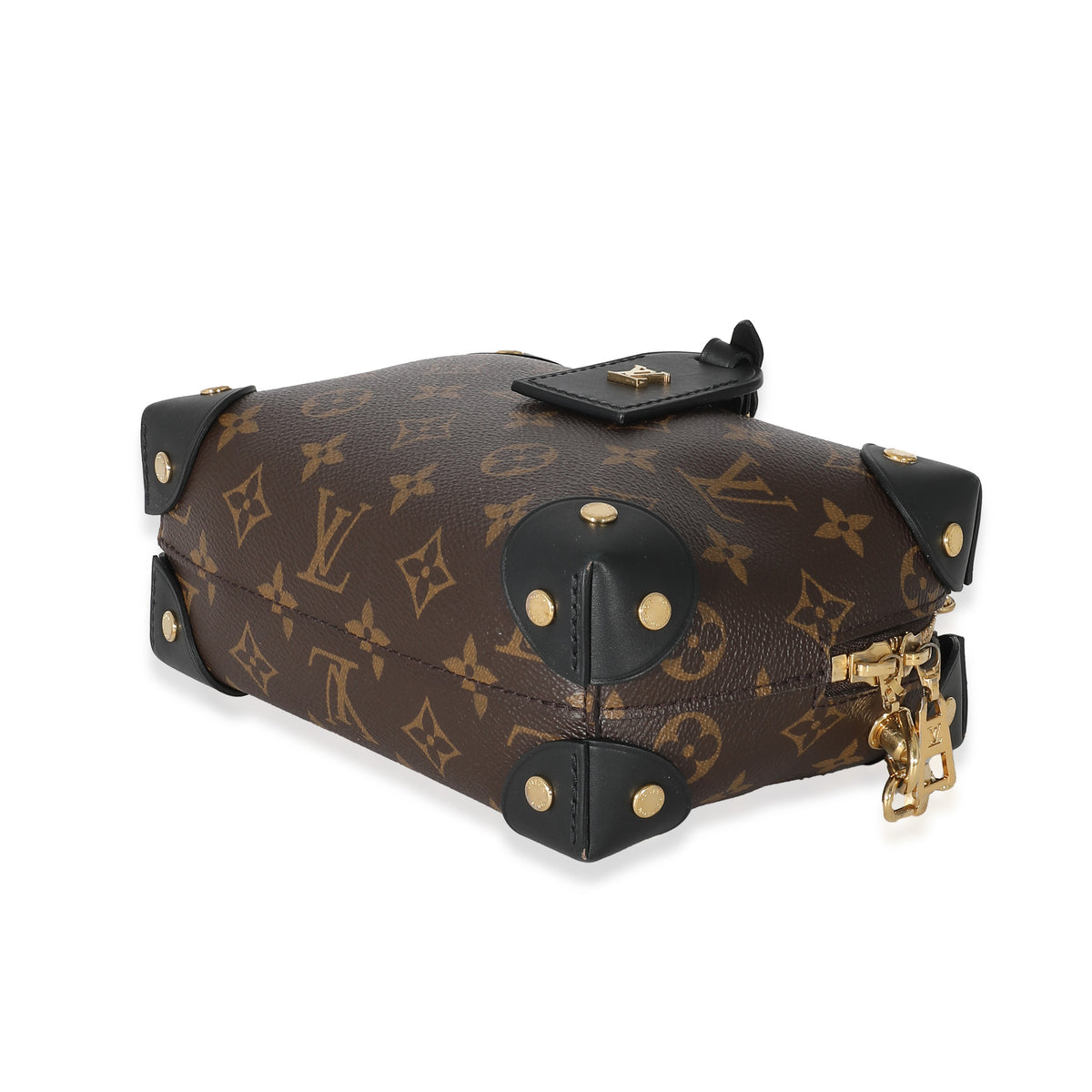 Louis Vuitton Brown Monogram Coated Canvas Petit Malle Souple Gold Hardware