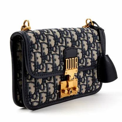 Dior - DiorAddict Bag in Blue Canvas. Material: Canvas