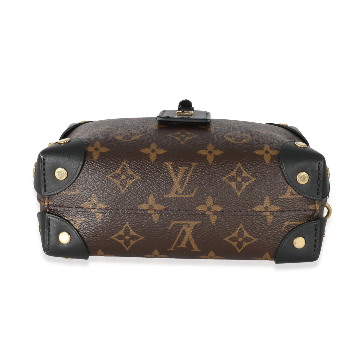 Louis Vuitton Brown Monogram Coated Canvas Petit Malle Souple Gold Hardware