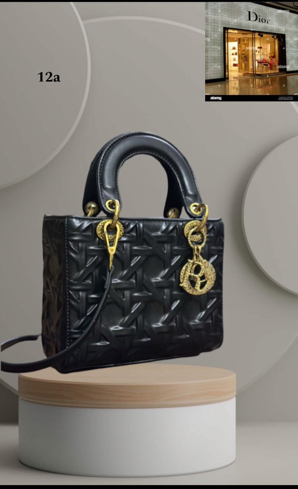 Medium Lady Dior Bag
Black Graphic Cannage Calfskin