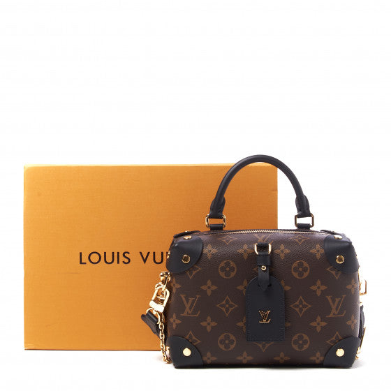 Louis Vuitton Brown Monogram Coated Canvas Petit Malle Souple Gold Hardware