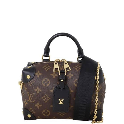Louis Vuitton Brown Monogram Coated Canvas Petit Malle Souple Gold Hardware