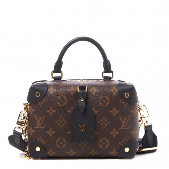 Louis Vuitton Brown Monogram Coated Canvas Petit Malle Souple Gold Hardware