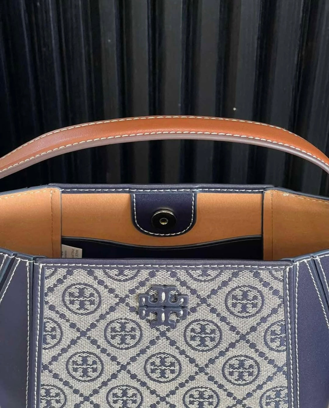 Tory Burch Mcgraw blue T Monogram