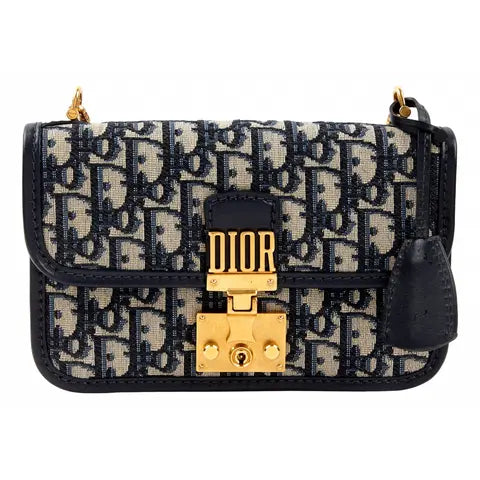 Dior - DiorAddict Bag in Blue Canvas. Material: Canvas