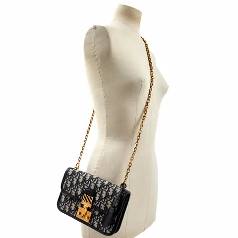 Dior - DiorAddict Bag in Blue Canvas. Material: Canvas